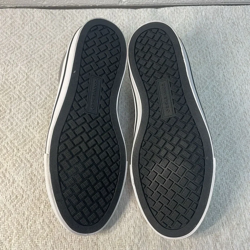 Converse Mens 10 Womens 11.5 Grey Black Sport Casual Ox Canvas Low Top Cushion - Picture 7 of 8
